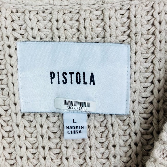 Pistola Revolve Kiran oversized sweater vest in ecru  color. Size Large. - Picture 7 of 9